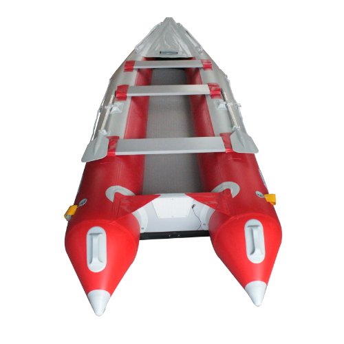 BRIS 14.1 FT Inflatable Kayak Fishing Tender Inflatable Poonton Boat with Air Floor