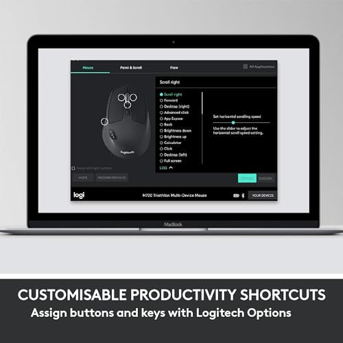 Logitech MK850 Performance Wireless Keyboard and Mouse Combo for Windows, macOS & ChromeOS, Bluetooth & 2.4 GHz USB Receiv...