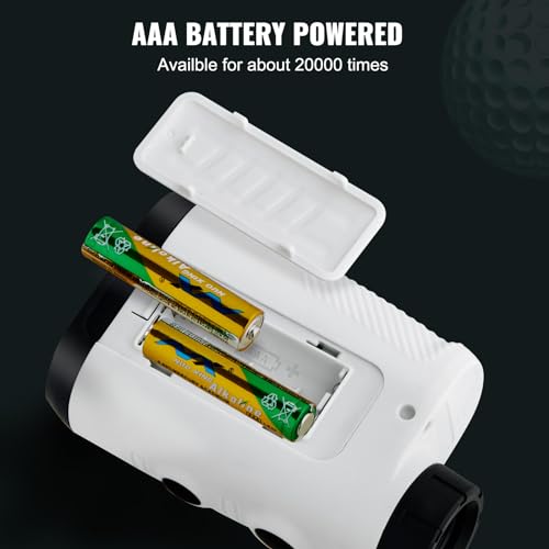 VEVOR Golf Rangefinder, Laser Golfing Hunting Range Finder, 6X Magnification Distance Measuring, Golfing Accessory with High-Precision Flag Lock, Slope Switch, Continuous Scan, and Batteries