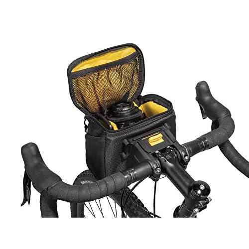 Topeak Compact Handlebar Bag & Pack with Fixer 8 ? 2L Convertible Bike Handlebar Bag & Waist Pack with Rain Cover, QuickClick Mount, Divided Pockets & 1800D Nylon Construction ? Fits 25.4?31.8 mm Bars