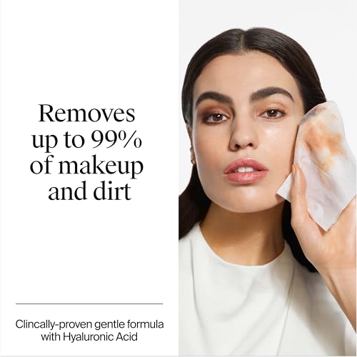 Neutrogena Hydro Boost Ultra-Soft Micellar Cleansing Wipes with Hyaluronic Acid, Hydrating Makeup Remover Wipes Remove Dir...