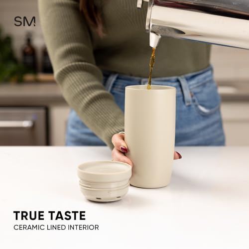 Simple Modern Travel Coffee Mug Tumbler with 360° Lid | Ceramic-Lined Insulated Stainless Steel Cold Brew Iced Coffee Cup...