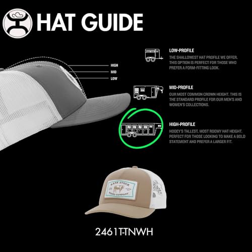HOOEY Rank Stock Trucker Hat for Men – Adjustable Snapback Mesh Baseball Cap - Western Rodeo Work & Casual Wear