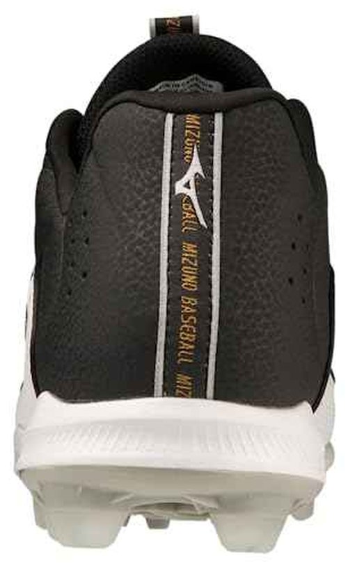Mizuno Ambition 3 Low TPU Mens Molded Baseball Cleat | Black-White | US Mens 10