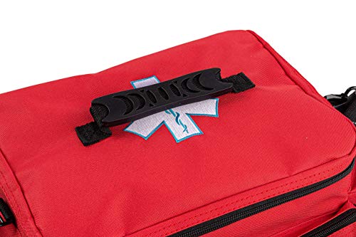 Scherber First Responder Fully-Stocked Professional Essentials EMT/EMS Trauma Kit | HSA/FSA Approved | Reflective Bag w/8 ...