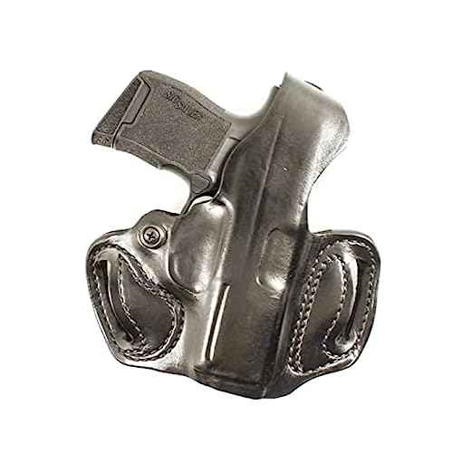 DeSantis Thumb Break Mini Slide Holster - Leather OWB Holster, Fits the SIG Sauer P365, P365 XL RomeoZero, P365 XL, P365 SAS - Right Hand Draw, Black
