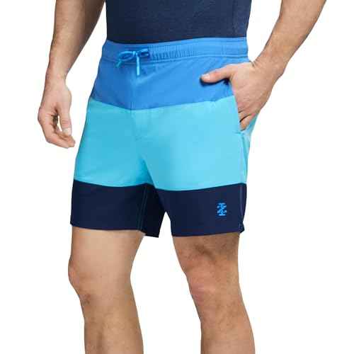 IZOD Men's Swim Trunks with Comfort Liner Saltwater Performance Upf50 Stretch Swimsuit 6" Inseam
