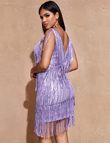 Sequin Cocktail Dresses Flapper Dresses 1920s Gatsby with All-Over Fringe Mini Dresses Prom Party Dress