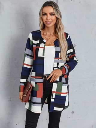Women Loose Casual Long Sleeved Open Front Breathable Cardigans