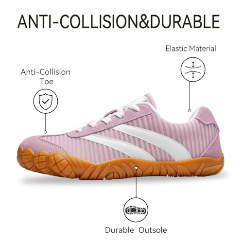 Barefoot Shoes Women Casual Sneakers,Wide Toe Box Shoes Women Zero Drop Barefoot Shoe Men,Minimalist Trail Running Shoe,No...
