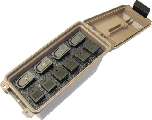 MTM TMCHG Tactical Magazine Can Handgun for Pistol Magazine Storage, USA Made, Dark Earth