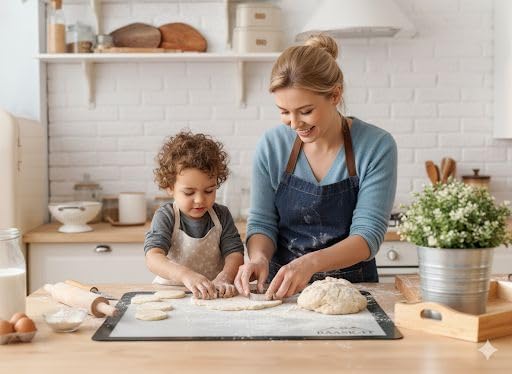 Silicone Baking Mats Set – 3 Pcs, Non-Stick Reusable, Parchment-Free Oven liners (18" x 13" + 15" x 10") Christmas Gift