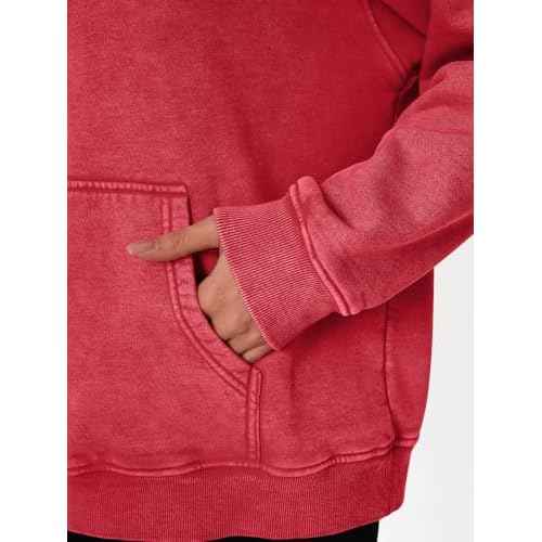 Trendy Queen Oversized Hoodies for Women Acid Wash Sweatshirt Cute Pullover Fall Winter Long Sleeve Shirts