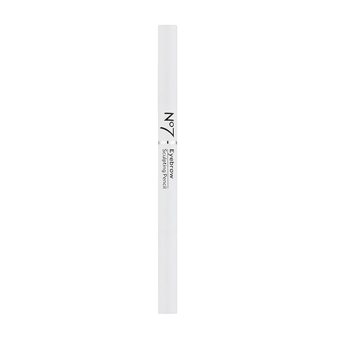 No7 Beautiful Eyebrows Sculpting Pencil - Black - Precision-Tip Eyebrows Pencil with Angled Brush Tip - Sculpting Brow Pencil with Spoolie Brush to Comb & Style Brows - (0.2g)