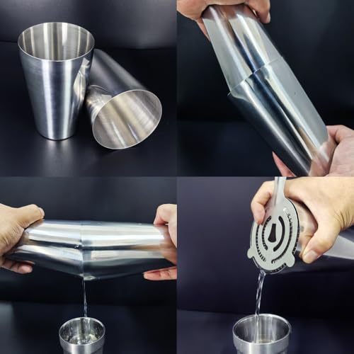 22-Piece Cocktail Shaker Set, 25/20oz Bartender Kit, Bartending Stainless Steel Bar Tools Sets for Drink Mixing, Boston Co...