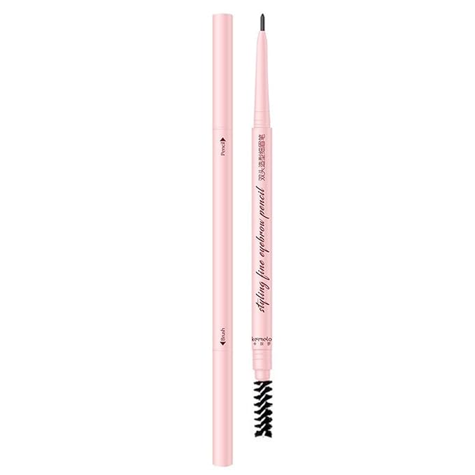 Black Eyebrow Pencil,1Pack Micro Brow Pencil Waterproof Smudgeproof,Ultra-Precise Tip Long-Lasting Eyebrow Pencils for Women Natural Looking Eyebrows,Built-In Spoolie Brush,06 Natural Black.