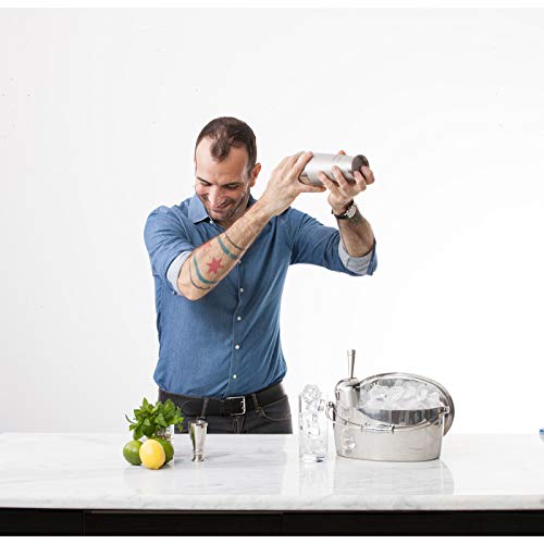 Crafthouse by Fortessa Professional Metal Barware/Bar Tools by Charles Joly, 11" Two-Piece Footed Polished Stainless Steel...