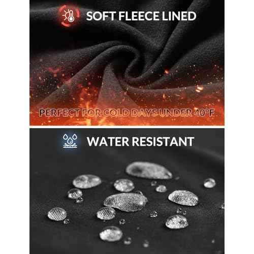 baleaf Men's 30" Fleece Lined Golf Pants Warm Winter Stretchy Casual Business Travel 3 Pockets