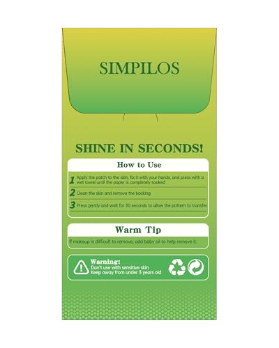 Simpilos Green Face Glitter - Waterproof and Long-Lasting Body Glitter Freckles, Sparkle Makeup Patches for Festivals and ...