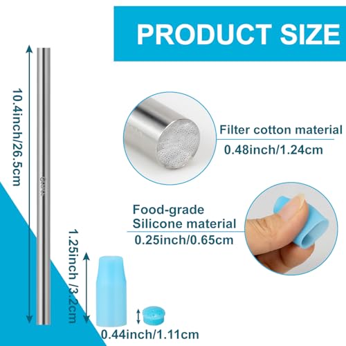 Personal Water Filter Straw, Reusable Stainless Steel Water Filter Drinking Straw Portable Outdoor Emergency Survival Gear...