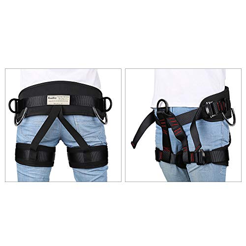 HandAcc Climbing belts, Thicken Professional Half Body Safety Belt Climbing Gear for Tree Climbing, Fire Rescue, Rappellin...