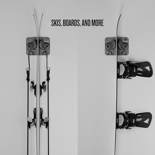 Gravity Grabber - Ultimate Wall Storage Rack for Skis and Snowboards | Damage-Free Storage | Fits Any Ski or Snowboard | (...