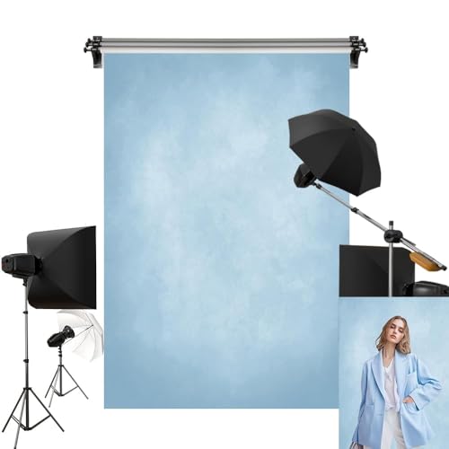 Kate 5x7ft/1.5x2.2m Blue Backdrop Texture Baby Blue Portrait Photo Shoot Studio Props