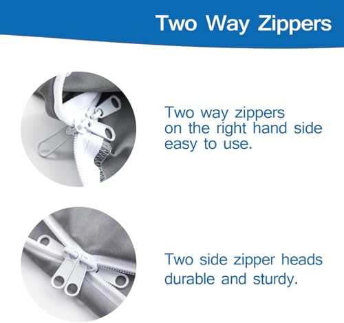 Sleeping Bag Liners with 2 Way Zipper, Adult Sleep Sack Lightweight Single Travel Sheets for Hotel/Camping,Gray