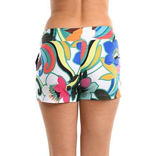 La Blanca Women's 3" Board Short Swimsuit Bottom, Multi//Sun Catcher, Large