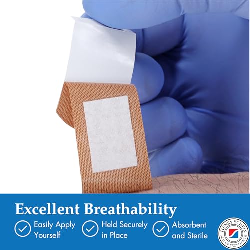 Henry Schein Sterile Adhesive Fabric Bandages, 1" x 3" – Box of 200 Flexible, Breathable Strips – Soft, Stretchable Wound ...