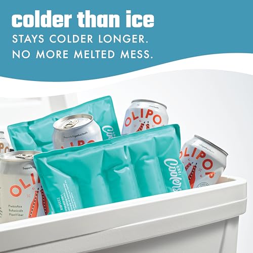 Cool Coolers by Fit & Fresh 2 Pack XL Soft Ice Packs for Cooler, Flexible Stretch Nylon, Lunch Box Ice Packs, Large Reusab...