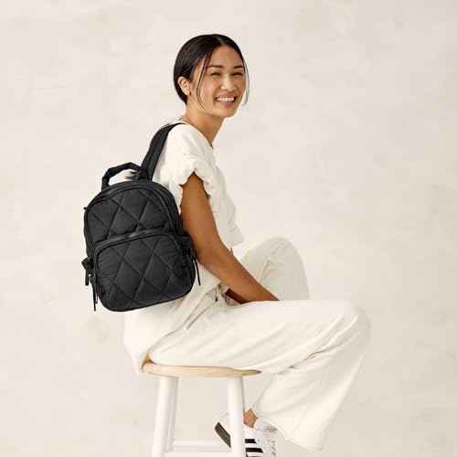 Vera Bradley Women's Featherweight Small Banbury Backpack, Moonless Night, One Size