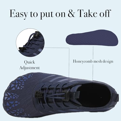 Hike Barefoot Water Shoes for Women Men, Barefoot Shoes with Wide Toe Box, Non-Slip & Quick Dry Breathable Aqua Socks for ...