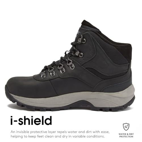 HI-TEC Men's Altitude VI I Waterproof Leather Hiking Boots - Black or Brown, Medium or Extra Wide