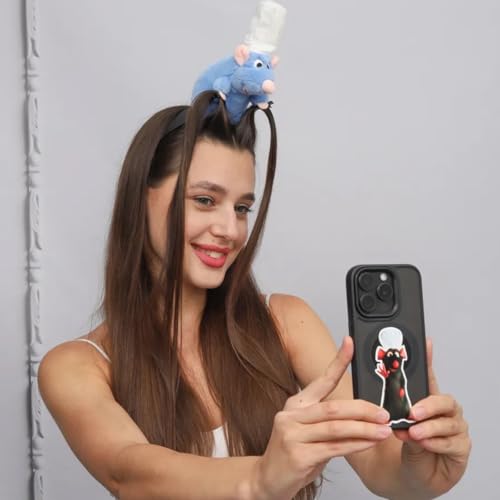 YUESE Funny Rat Chef Headband for Adults & Kids – Cute Mouse Costume with Chef Hat – Cooking Theme Party Hair Accessory – ...