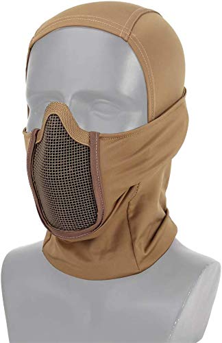LEJUNJIE Tactical Gear Breathable Balaclava Mesh Mask Ninja Style Full Face Airsoft Mask Windproof