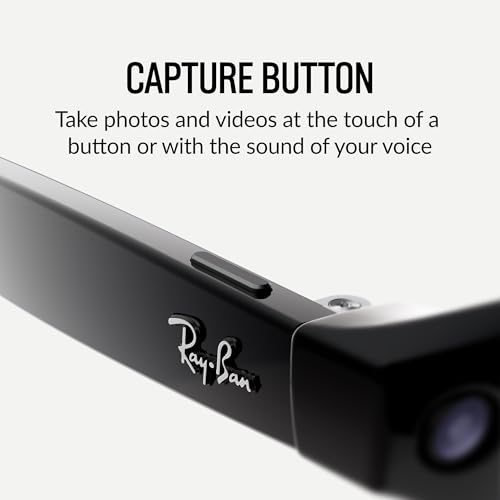 Ray-Ban Meta (Gen 1), Wayfarer, Shiny Black | Smart AI Glasses for Men, Women — 12 MP Ultra-Wide Camera, Open-Ear Speakers...