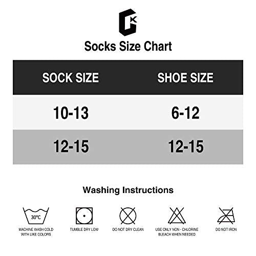 GKX Men's Merino Wool Moisture Wicking Outdoor Hiking Trekking Work Cushion Crew Socks 9-11,10-13
