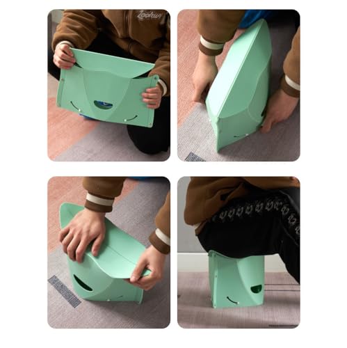YUFNMKT 4 Pack Lightweight Folding Collapsible Portable Stool - Camping Hiking Stool, Pocket Chair, Hiking Accessories for...