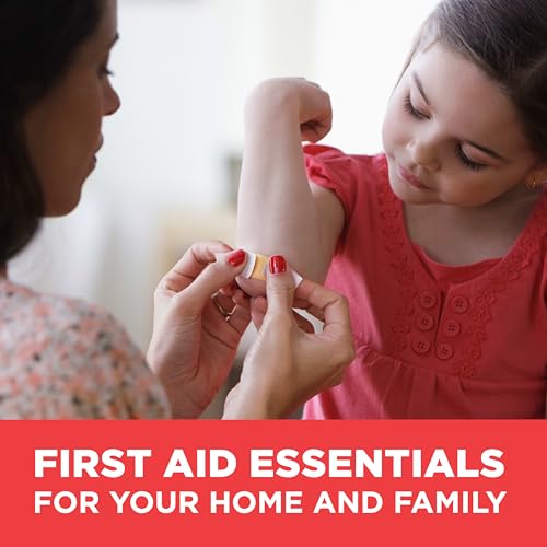 All-Purpose Portable Compact First Aid Kit for Minor Cuts, Scrapes, Sprains & Burns, Perfect for Home, Car, Travel, Campin...