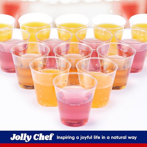 JOLLY CHEF 500 Clear Plastic Shot Glasses, 2 oz, Disposable, Ideal for Parties, Weddings, Holidays, Picnics, Events, Wine ...