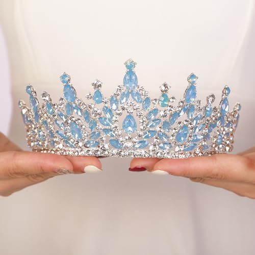 JWICOS Crystal Crowns and Tiaras Headband for Women Princess Wedding Tiara for Birthday Party Prom Bridal Tiara Crown for ...