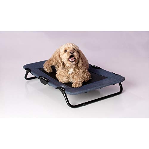 Pet Gear Lifestyle Pet Cot Elevated Bed, No Assembly Required, Premium Tear Resistant Cooling Mesh, Indoor & Outdoor, Ligh...