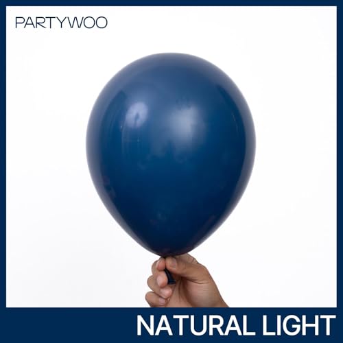 PartyWoo Navy Blue Balloons 99pcs Different Sizes of 36 18 12 10 5 Inch Dark Blue Balloon Arch Kit Garland for Graduation ...