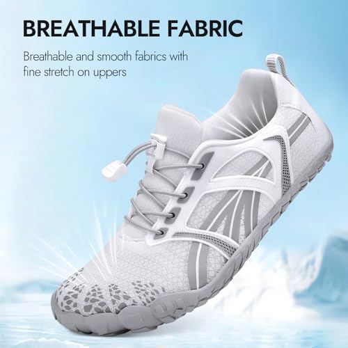 ATHMILE Barefoot Shoes Women Water Shoes Wide Toe Non-Slip Aqua Beach Quick-Dry for Swim Kayak Lake Pool River Hiking Surf...