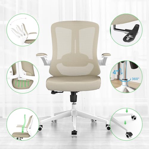 balmstar Office Chair, Ergonomic Comfort Home Desk Chair, Mid Back Gaming Chair with Wheels, Adjustable Height, Lumbar Sup...