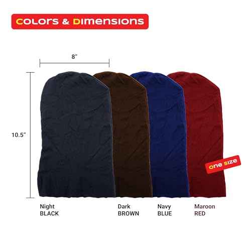 Beauty Town Unisex Sleeping Cap ? Stretchable Soft Lightweight Night Headwear for Braids, Locs, and Dreads (Black)
