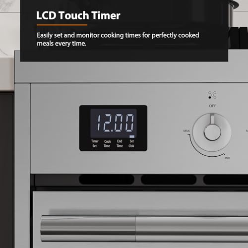 Empava Freestanding & Slide-In Gas Range, 5.0 Cu. Ft, Single Oven with 5 Sealed High-Low Burners & Touch Timer, Heavy Duty...