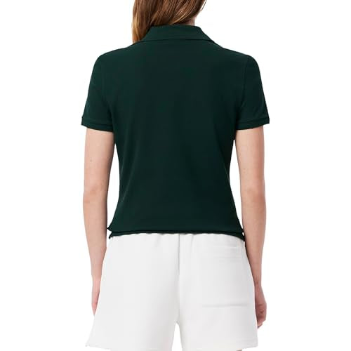 Lacoste Women's Short Sleeve Slim Fit Stretch Pique Polo Shirt