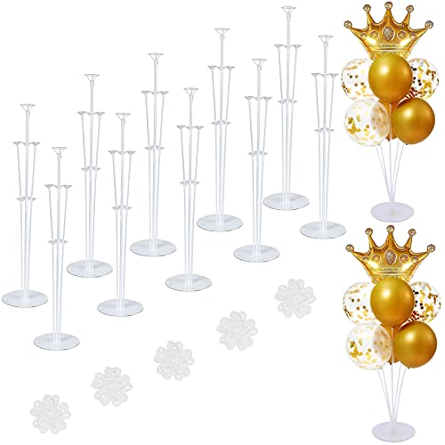 ROYUYE 10 Sets of Balloon Stands for Table Balloon Stand Allowing Balloons To Float Without Helium Tank Balloon Holder Dec...